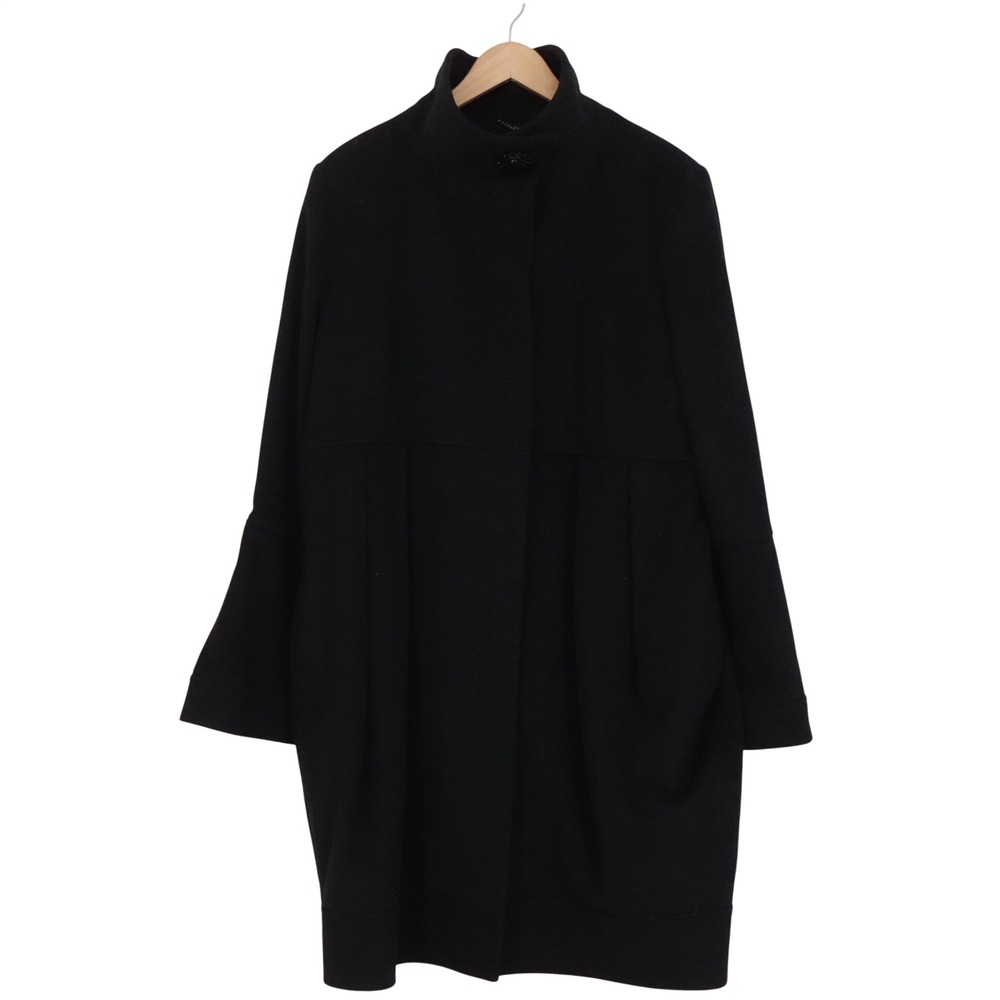 George Simonton Studio Coat Womens 14 Studio Black Funnel Neck Cocoon Excellent